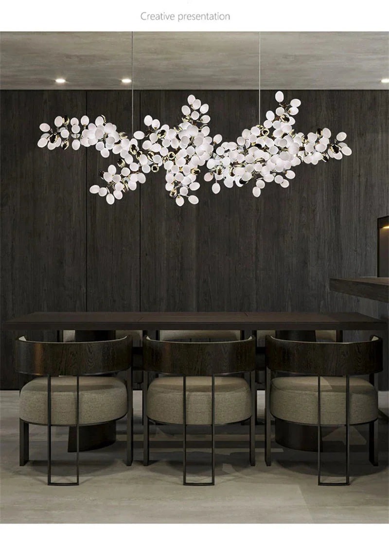 Luminaire Lustre design aérien en verre – Référence : Alvea3278- - Nexa Lights