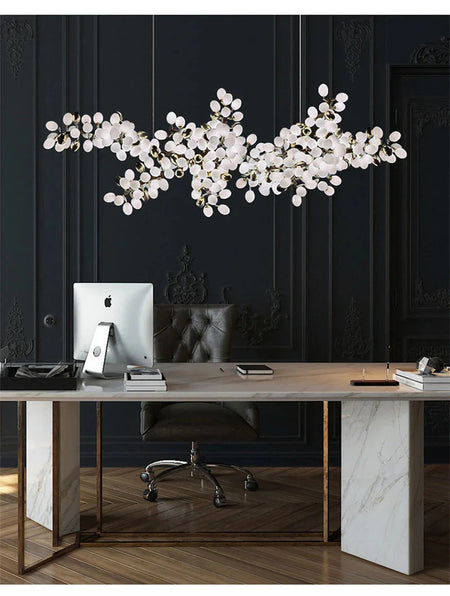 Luminaire Lustre design aérien en verre – Référence : Alvea3278- - Nexa Lights
