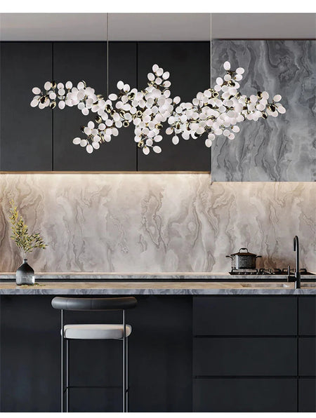 Luminaire Lustre design aérien en verre – Référence : Alvea3278- - Nexa Lights