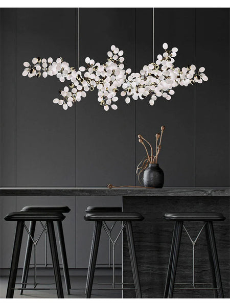 Luminaire Lustre design aérien en verre – Référence : Alvea3278- - Nexa Lights