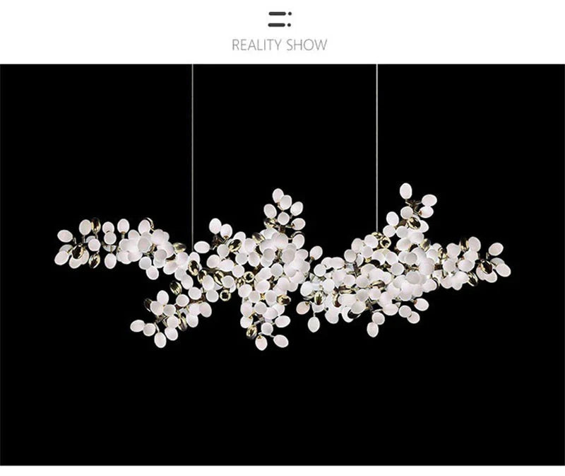 Luminaire Lustre design aérien en verre – Référence : Alvea3278- - Nexa Lights