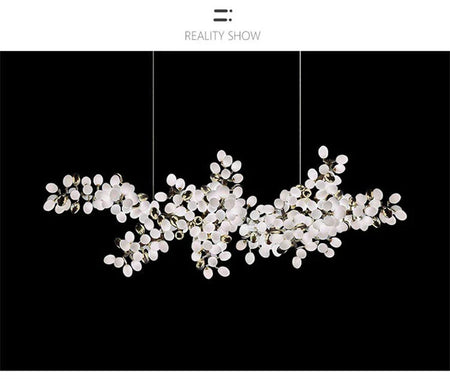 Luminaire Lustre design aérien en verre – Référence : Alvea3278- - Nexa Lights