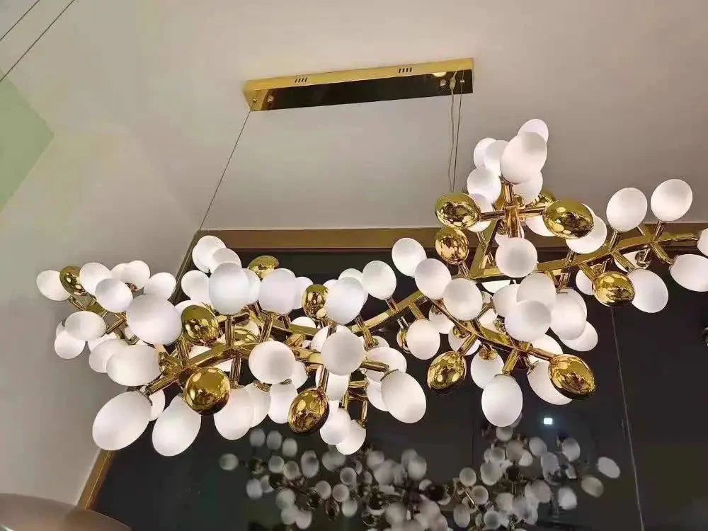 Luminaire Lustre design aérien en verre – Référence : Alvea3278- - Nexa Lights