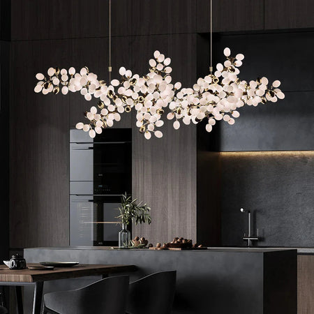 Luminaire Lustre design aérien en verre – Référence : Alvea3278- - Nexa Lights