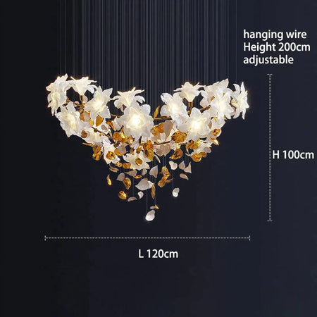 Luminaire Lustre design aérien en verre – Référence : Elowen5983- - Nexa Lights