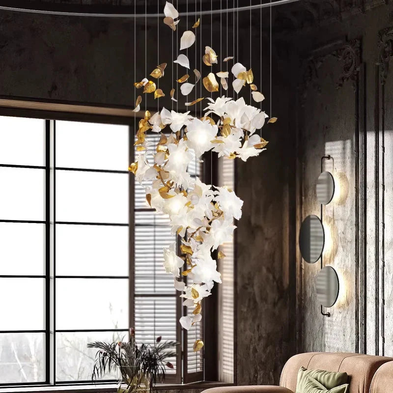 Luminaire Lustre design aérien en verre – Référence : Elowen5983- - Nexa Lights