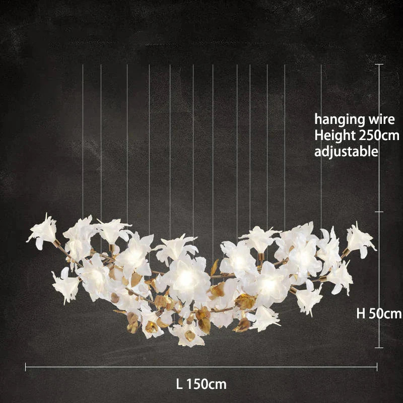 Luminaire Lustre design aérien en verre – Référence : Elowen5983- - Nexa Lights