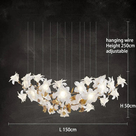 Luminaire Lustre design aérien en verre – Référence : Elowen5983- - Nexa Lights