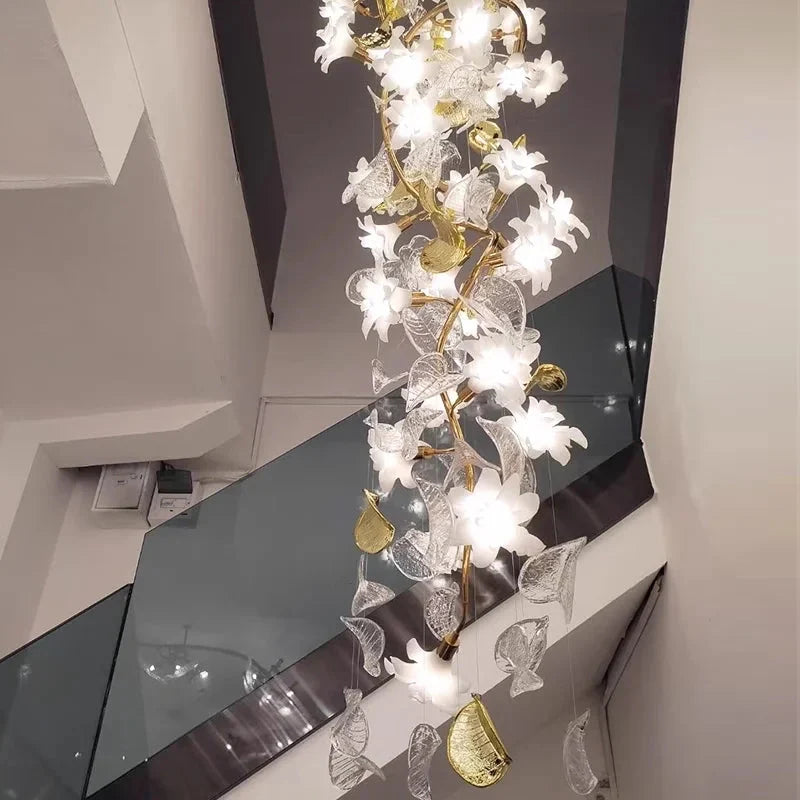 Luminaire Lustre design aérien en verre – Référence : Elowen5983- - Nexa Lights