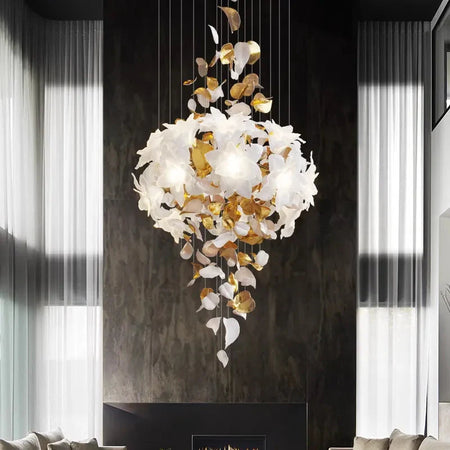 Luminaire Lustre design aérien en verre – Référence : Elowen5983- - Nexa Lights