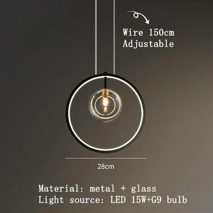 Luminaire Lustre design aérien en verre – Référence : Elowen8372- - Nexa Lights