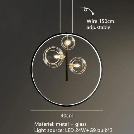 Luminaire Lustre design aérien en verre – Référence : Elowen8372- - Nexa Lights