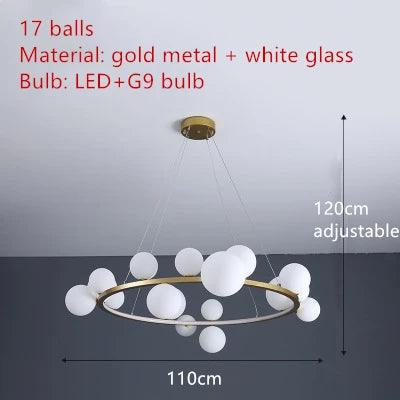 Luminaire Lustre design aérien en verre – Référence : Elowen8372- - Nexa Lights