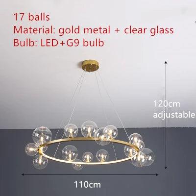 Luminaire Lustre design aérien en verre – Référence : Elowen8372- - Nexa Lights
