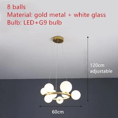 Luminaire Lustre design aérien en verre – Référence : Elowen8372- - Nexa Lights