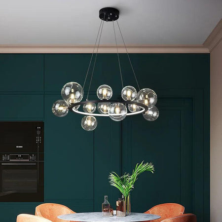 Luminaire Lustre design aérien en verre – Référence : Elowen8372- - Nexa Lights