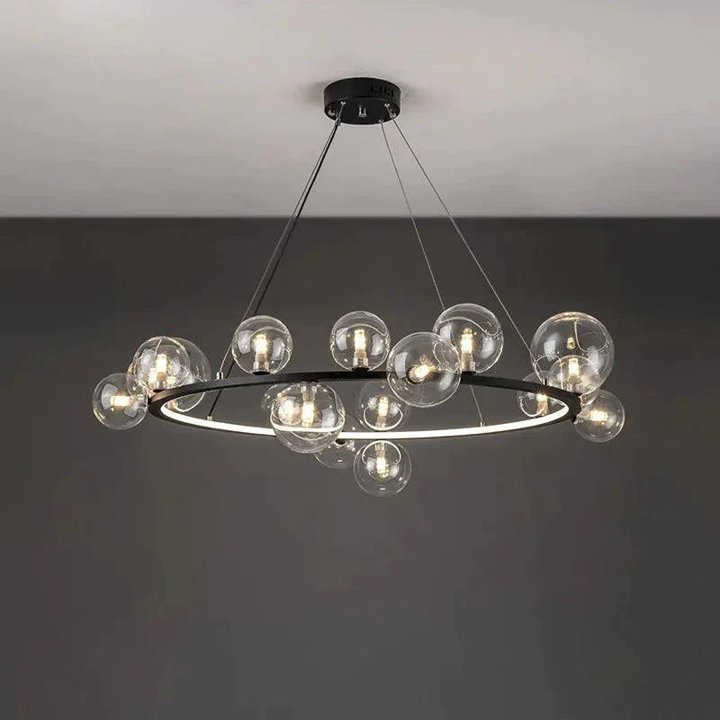 Luminaire Lustre design aérien en verre – Référence : Elowen8372- - Nexa Lights