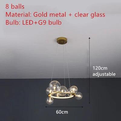 Luminaire Lustre design aérien en verre – Référence : Elowen8372- - Nexa Lights