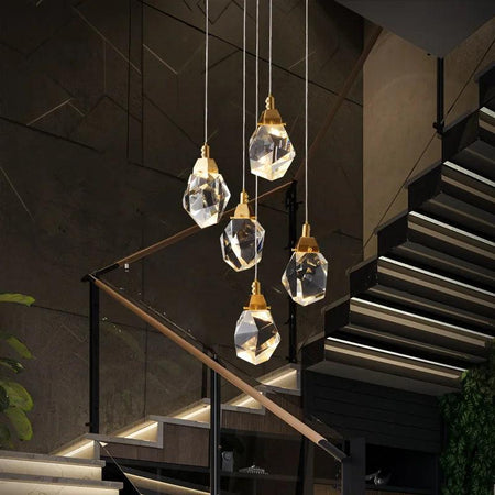 Luminaire Lustre design aérien en verre – Référence : Melian3845- - Nexa Lights