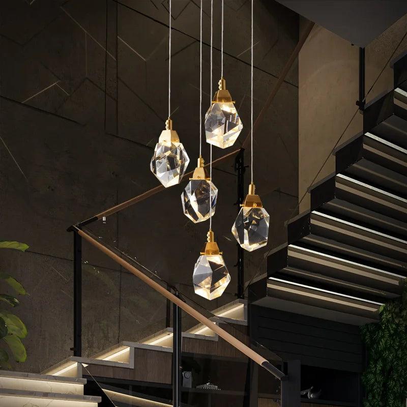 Luminaire Lustre design aérien en verre – Référence : Melian3845- - Nexa Lights