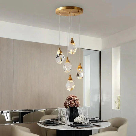 Luminaire Lustre design aérien en verre – Référence : Melian3845- - Nexa Lights