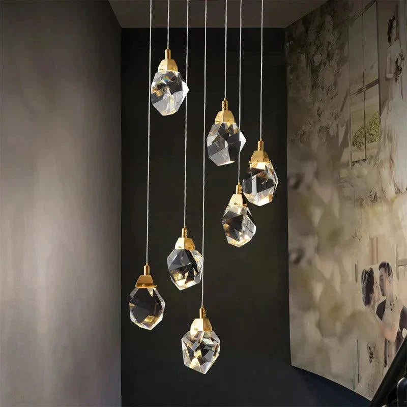 Luminaire Lustre design aérien en verre – Référence : Melian3845- - Nexa Lights