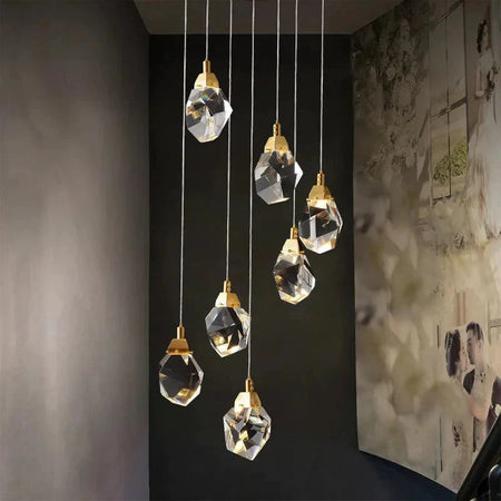 Luminaire Lustre design aérien en verre – Référence : Melian3845- - Nexa Lights