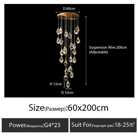 Luminaire Lustre design aérien en verre – Référence : Melian3845- - Nexa Lights