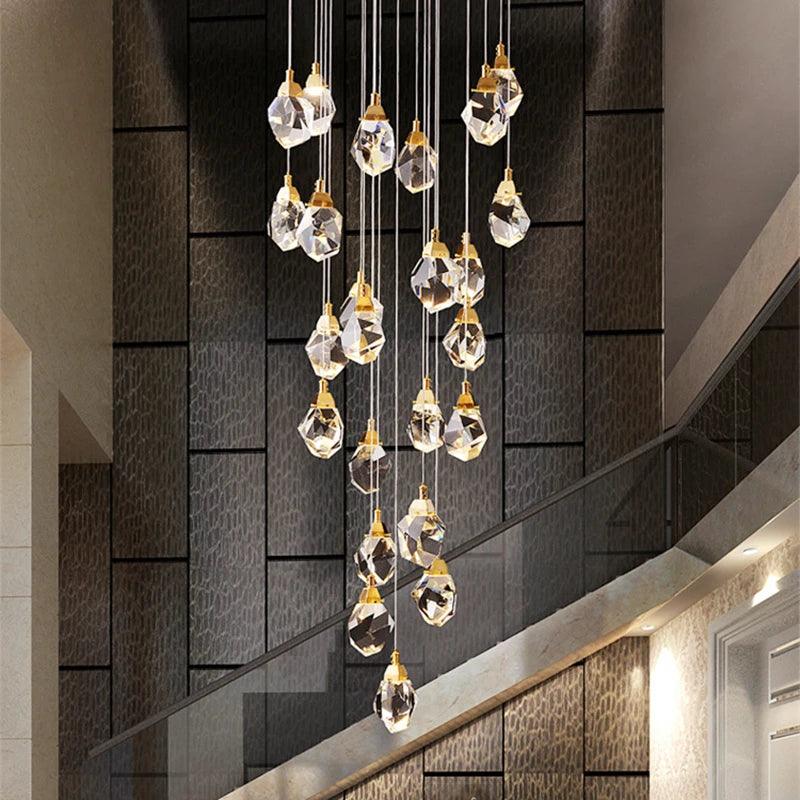 Luminaire Lustre design aérien en verre – Référence : Melian3845- - Nexa Lights