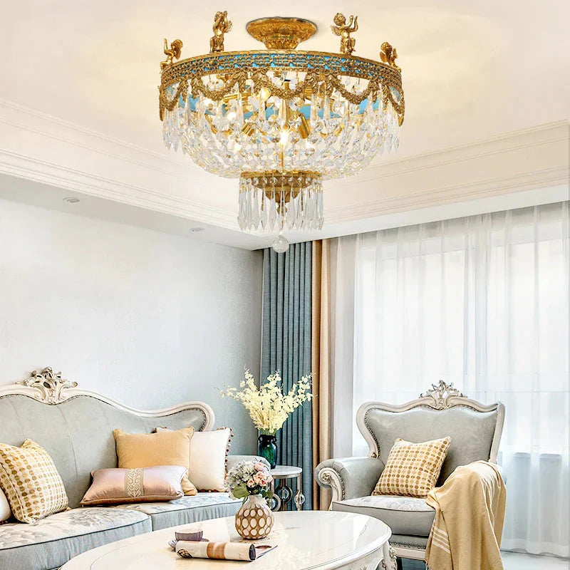 Luminaire Lustre design classique en cristal – Référence : Olwen7321- - Nexa Lights