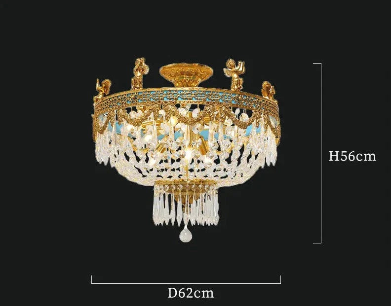 Luminaire Lustre design classique en cristal – Référence : Olwen7321- - Nexa Lights