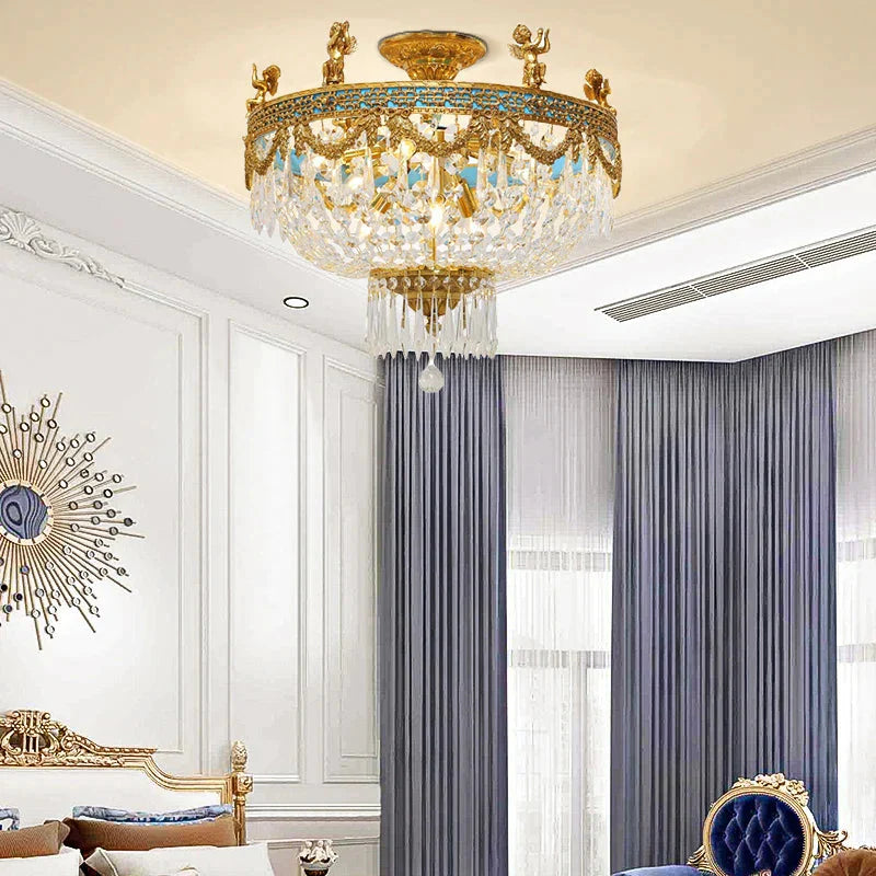 Luminaire Lustre design classique en cristal – Référence : Olwen7321- - Nexa Lights