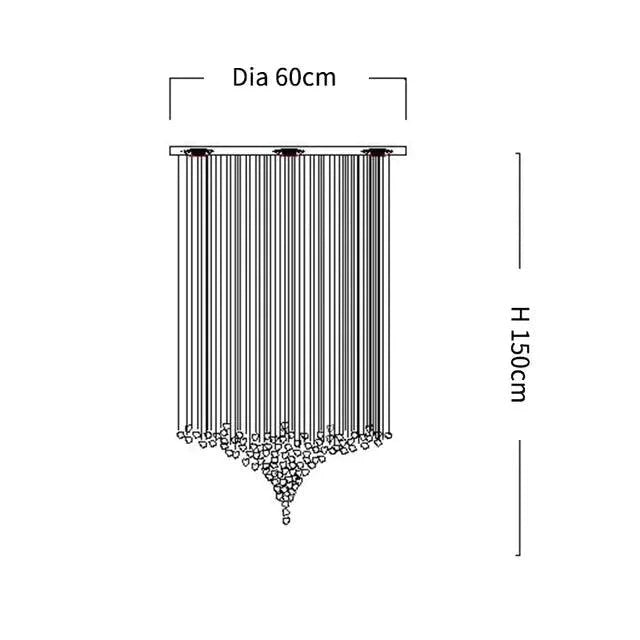 Luminaire Lustre design contemporain en acier inoxydable – Référence : Zélie8471- - Nexa Lights