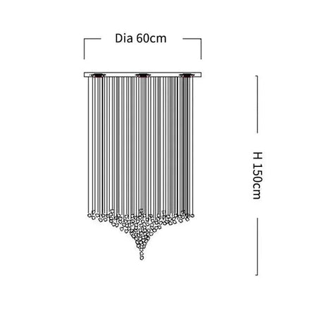 Luminaire Lustre design contemporain en acier inoxydable – Référence : Zélie8471- - Nexa Lights