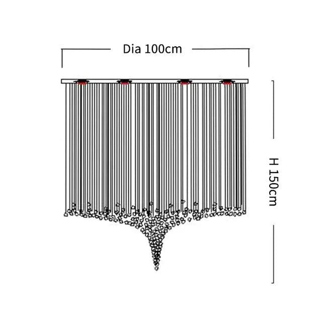 Luminaire Lustre design contemporain en acier inoxydable – Référence : Zélie8471- - Nexa Lights