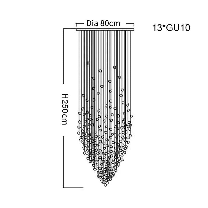Luminaire Lustre design contemporain en acier inoxydable – Référence : Zélie8471- - Nexa Lights