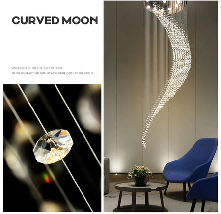 Luminaire Lustre design contemporain en cristal – Référence : Elowen7325- - Nexa Lights