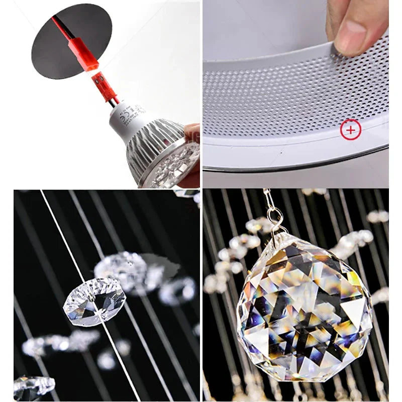 Luminaire Lustre design contemporain en cristal – Référence : Elowen7325- - Nexa Lights