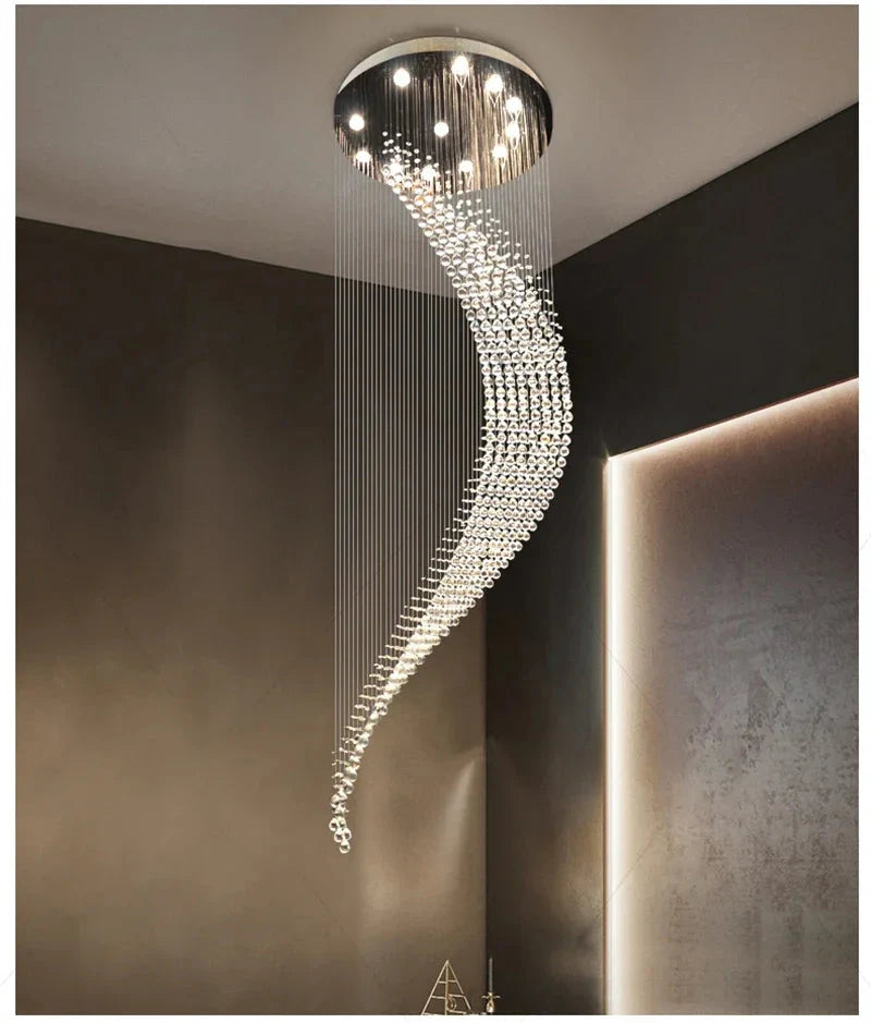 Luminaire Lustre design contemporain en cristal – Référence : Elowen7325- - Nexa Lights