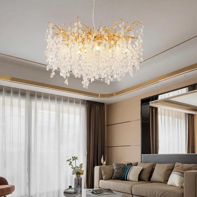 Luminaire Lustre design contemporain en cristal – Référence : Maelis8471- - Nexa Lights