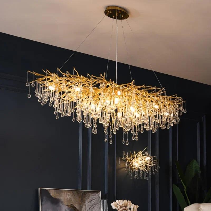 Luminaire Lustre design contemporain en cristal – Référence : Maelis8471- - Nexa Lights