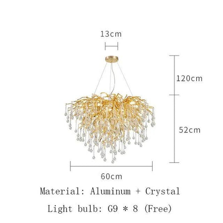 Luminaire Lustre design contemporain en cristal – Référence : Maelis8471- - Nexa Lights