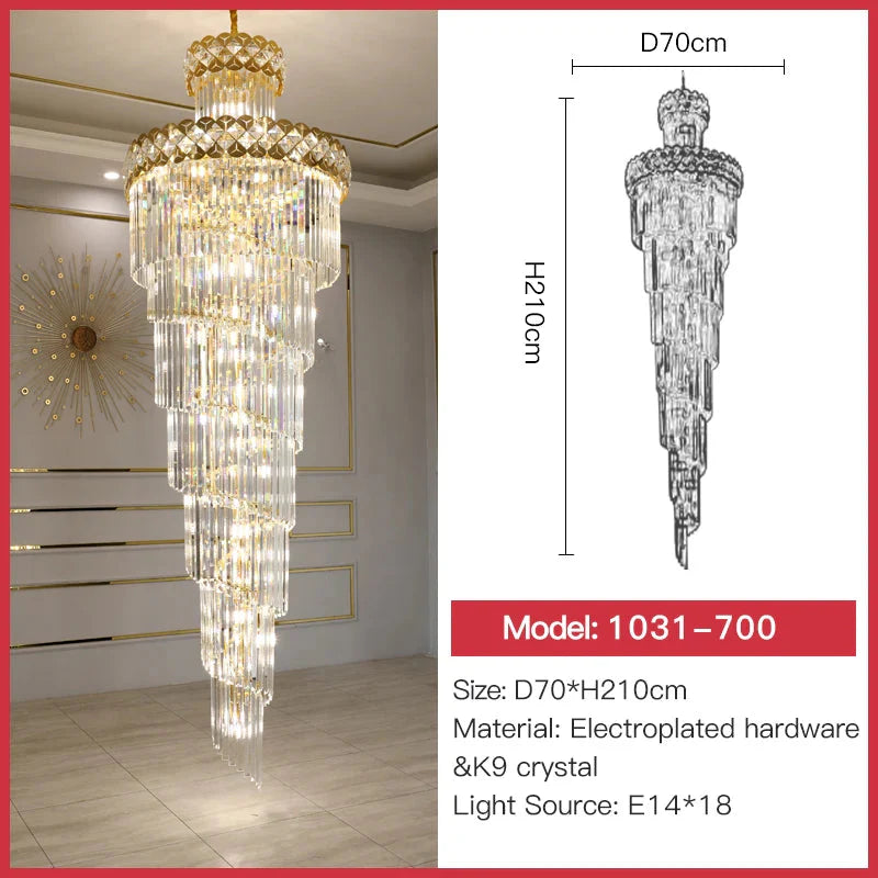 Luminaire Lustre design contemporain en cristal – Référence : Sélène3741- - Nexa Lights