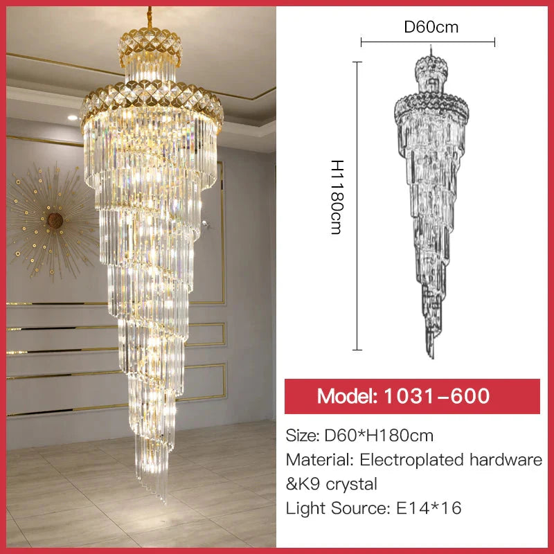Luminaire Lustre design contemporain en cristal – Référence : Sélène3741- - Nexa Lights