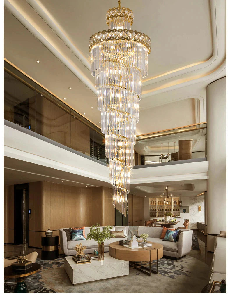 Luminaire Lustre design contemporain en cristal – Référence : Sélène3741- - Nexa Lights