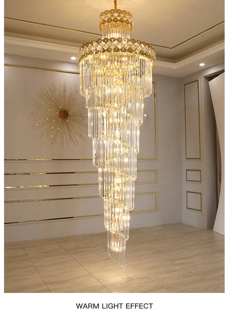 Luminaire Lustre design contemporain en cristal – Référence : Sélène3741- - Nexa Lights