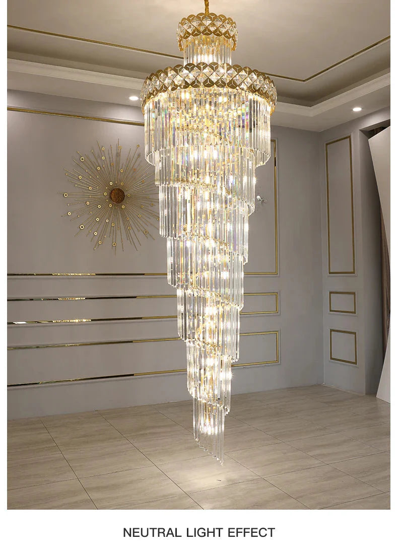 Luminaire Lustre design contemporain en cristal – Référence : Sélène3741- - Nexa Lights