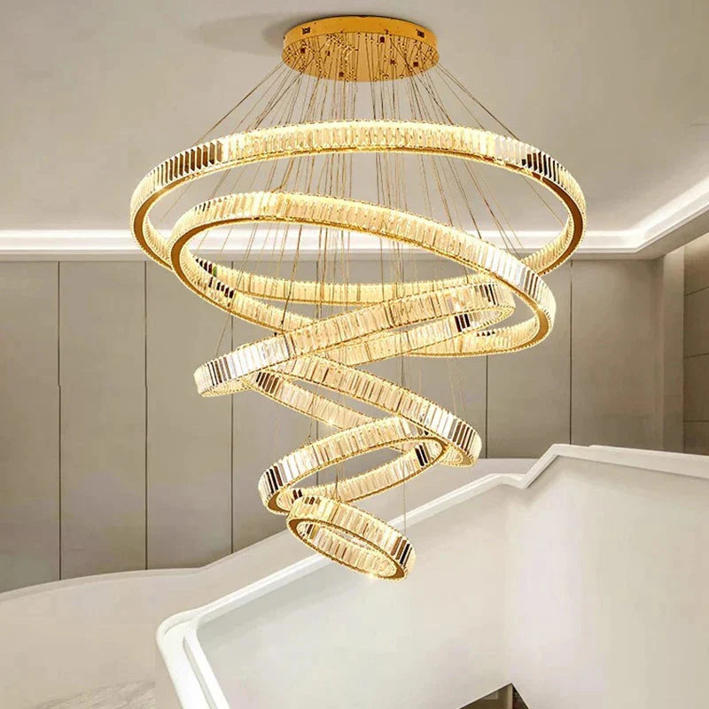 Luminaire Lustre design contemporain en fer et cristal – Référence : Aurelien7924- - Nexa Lights