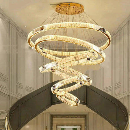 Luminaire Lustre design contemporain en fer et cristal – Référence : Aurelien7924- - Nexa Lights