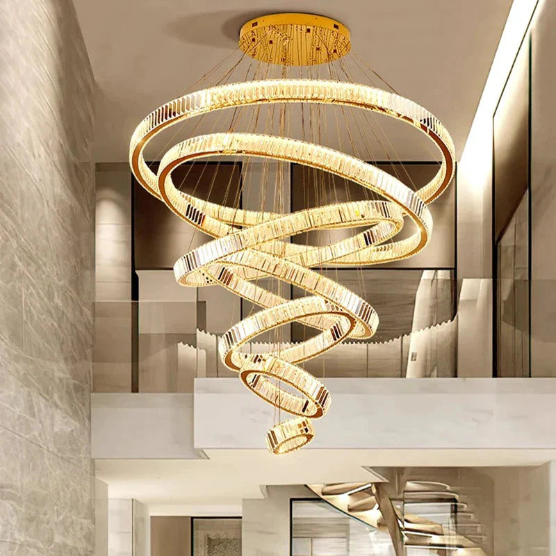 Luminaire Lustre design contemporain en fer et cristal – Référence : Aurelien7924- - Nexa Lights